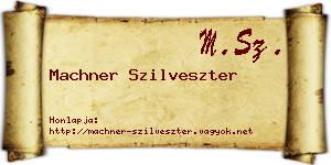 Machner Szilveszter névjegykártya